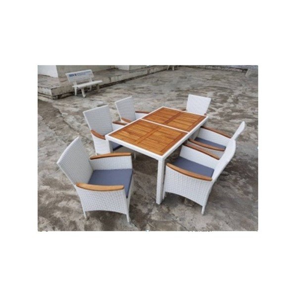 Set bílého zahradního ratanového nábytku Paris White-image-3