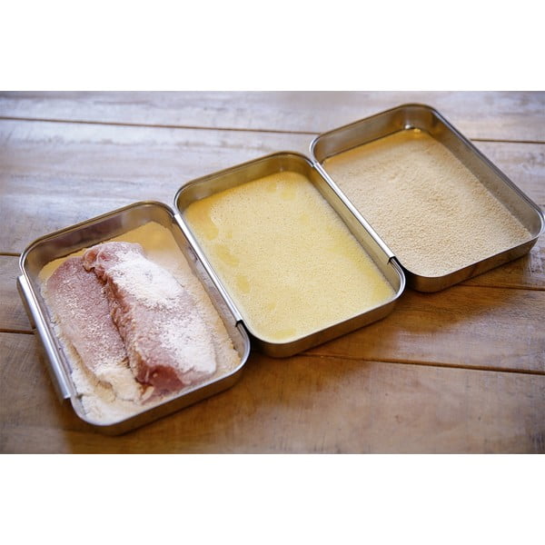 Hõbedane roostevabast terasest toidu pakkekomplekt - Maximex-image-1