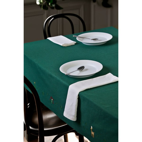 Jõulumotiiviga puuvillaseguga laudlina 150x270 cm Christmas Fable - JUNA-image-1