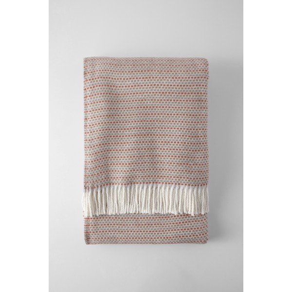 Terrakotavärvi pleed puuvilla seguga 140x180 cm Multi-Zen – Euromant