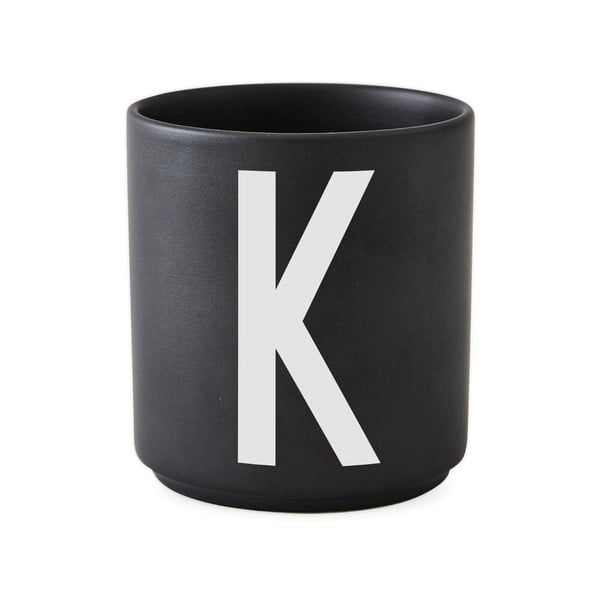 Must portselanist kruus tähestik K, 250 ml A-Z - Design Letters