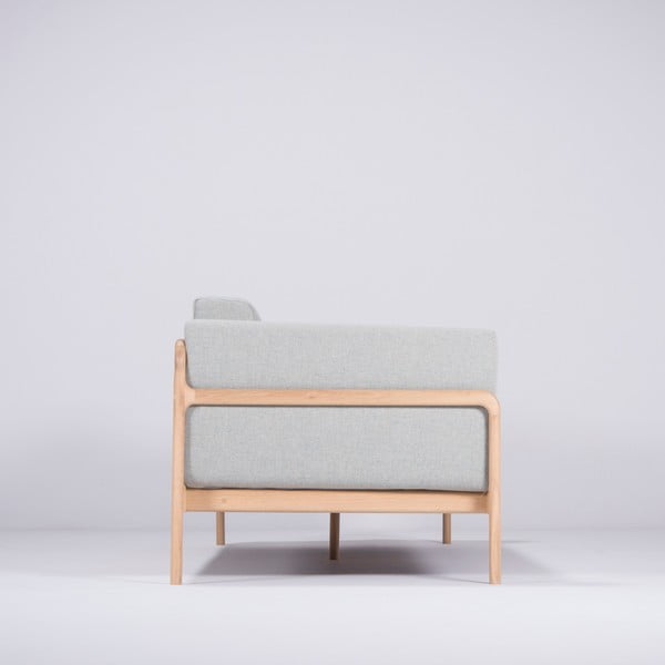 Sinihall diivan tammepuidust konstruktsiooniga , 240 cm Fawn - Gazzda-image-2