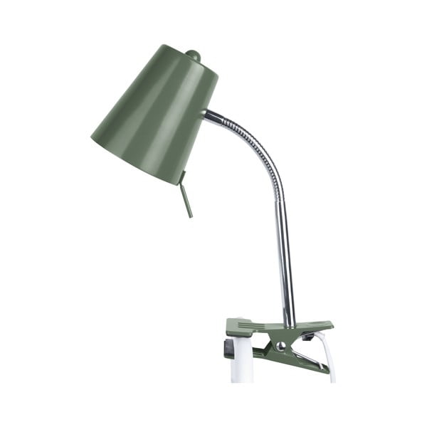 Zelená stolní lampa se sponou k uchycení Leitmotiv Z