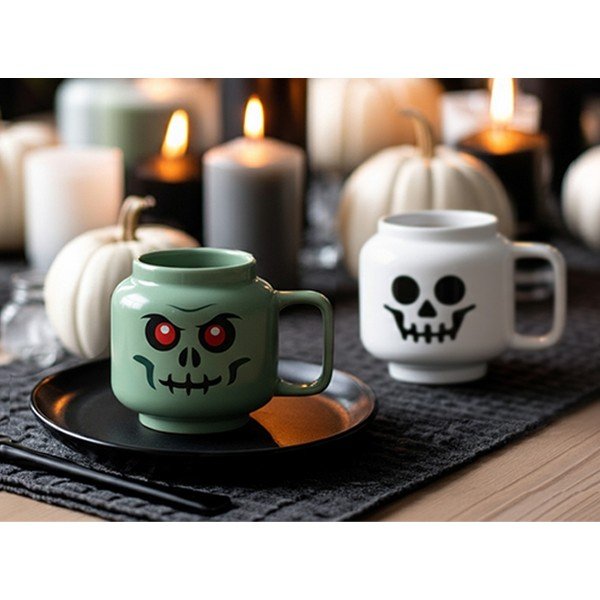 Roheline keraamiline laste latte kruus, 255 ml Skeleton – LEGO®-image-3