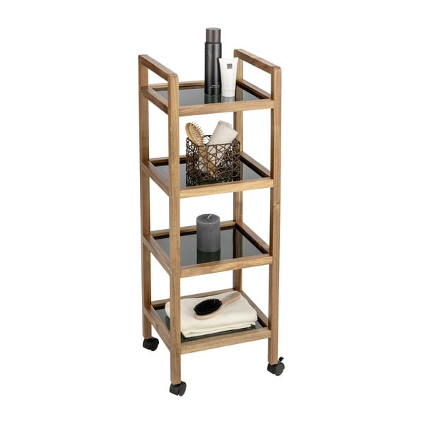 Must akaatsiapuidust vannitoariiul 35x101,5 cm Fondi - Wenko-image-2