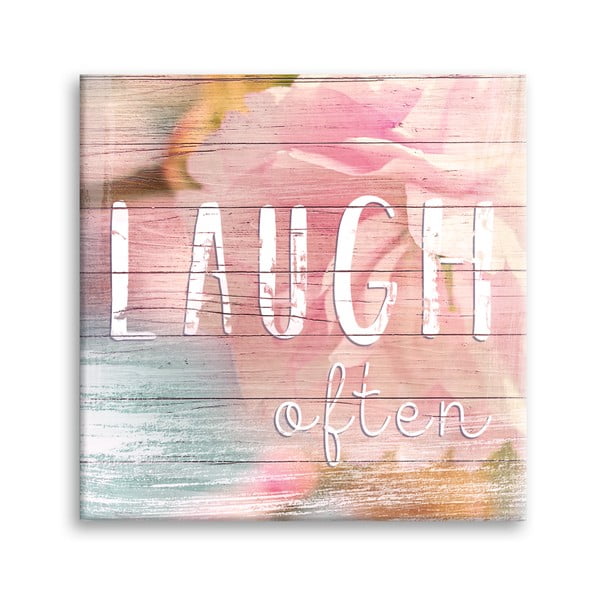 Lõuendmaal "Unistused naeravad", 32 x 32 cm Laught - Styler