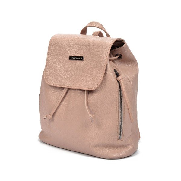 Pudrově růžový kožený batoh Renata Corsi Elda-image-2