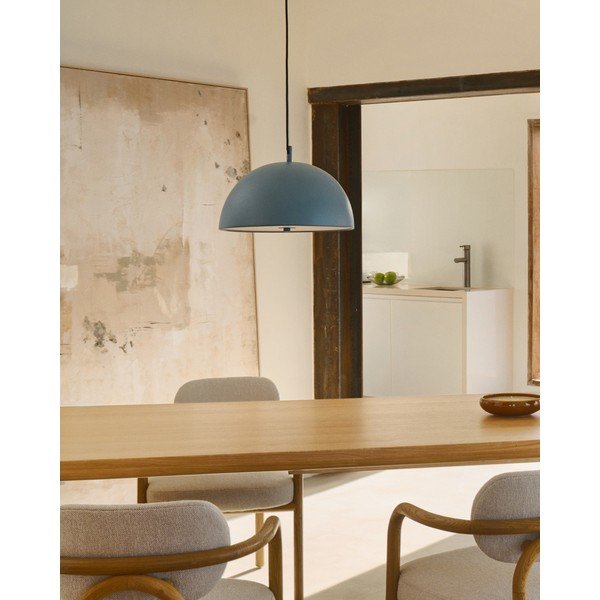 Sinine rippvalgusti metallist varjuga ø 39,5 cm Catlar - Kave Home-image-1