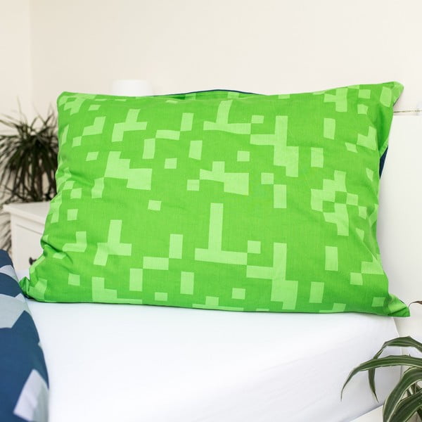 Roheline-sinine puuvillane laste voodipesu 140x200 cm Minecraft "Sssleep Tight" - Jerry Fabrics-image-4