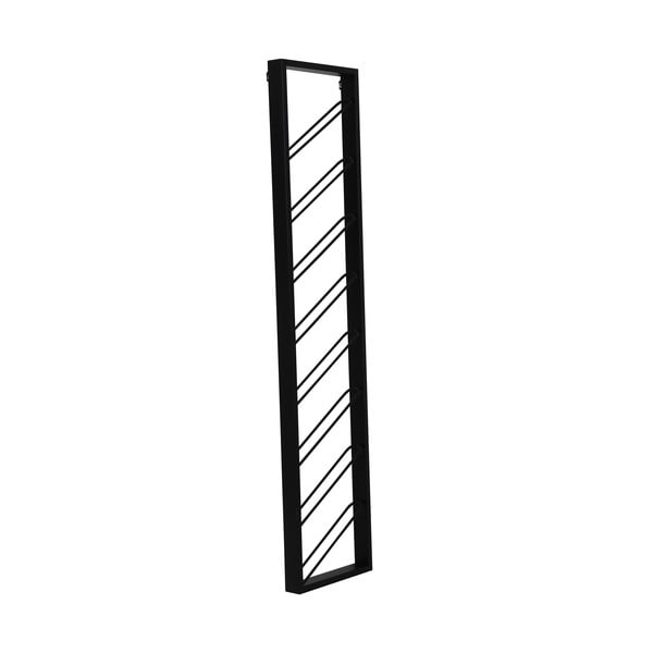 Must metallist seinale paigaldatav veiniriiul, pudelite arv 8tk 36x160x6 cm Malbeo - Light & Living-image-4