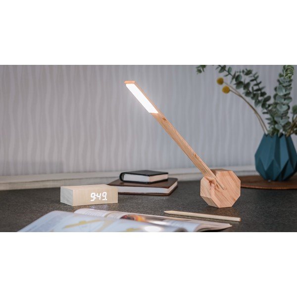 Helepruun LED laualamp (kõrgus 38 cm) Octagon One – Gingko-image-4