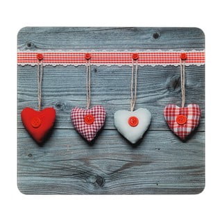 Karastatud klaasist seinakate pliidi äärde 50x56 cm Hearts - Wenko
