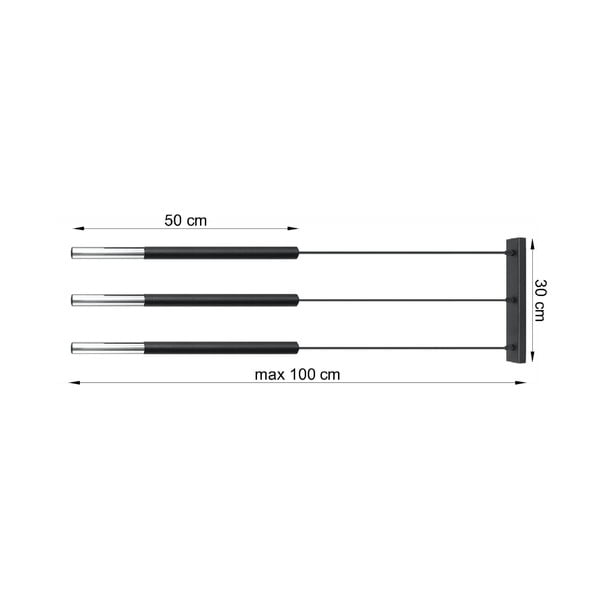 Rippvalgusti must-hõbedane 3L Asarot - Sollux-image-2