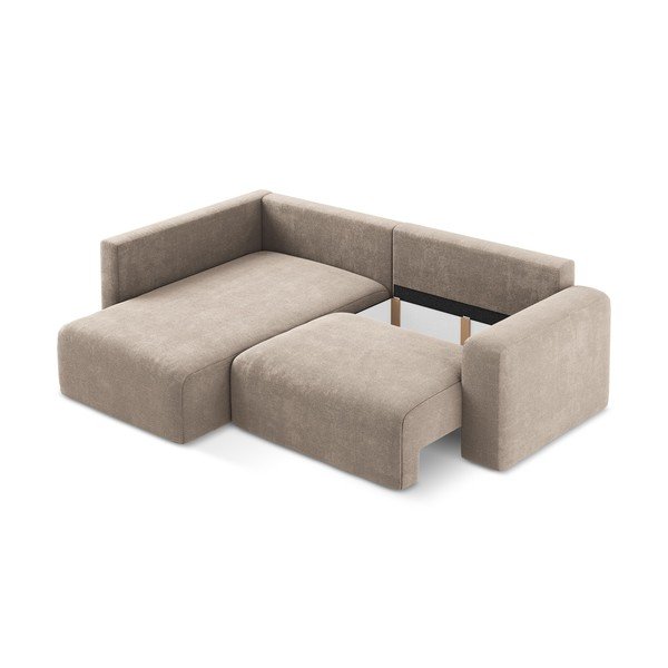 Beež šenilldiivanvoodi/panipaigaga nurgadiivan (vasak nurk/L-kujuline) Kona - Makamii-image-4