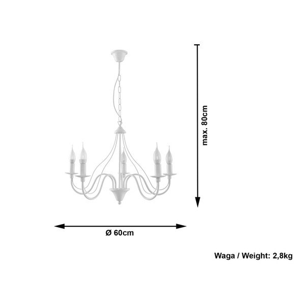 Valge ripplamp 5 Fiorano - Sollux-image-1