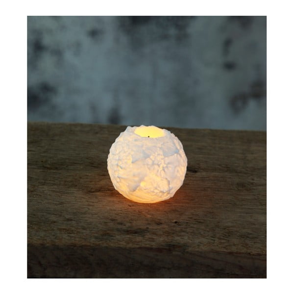 Valge vahast LED küünal, kõrgus 6,5 cm Snowta - Star Trading