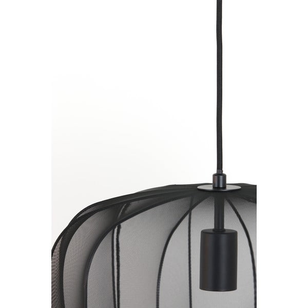 Must rippvalgusti tekstiilist varjuga ø 40 cm Plumeria - Light & Living-image-4