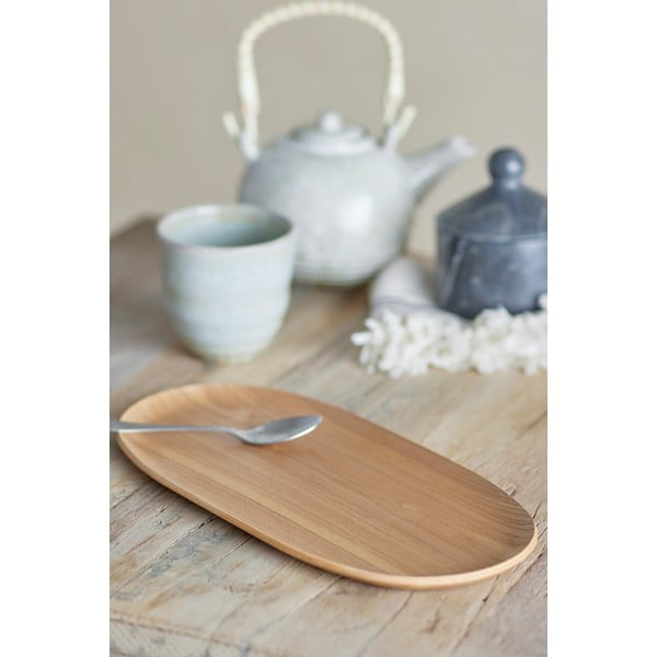 Dekoratiivne tammepuidust kandik 15x31 cm Leyton - Bloomingville-image-1