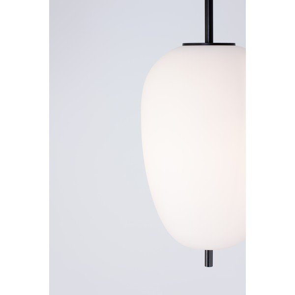 Valge/must klaasist ripplamp ø 27 cm Lato - Nova Luce-image-1