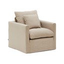 Beež linane tugitool Nora - Kave Home