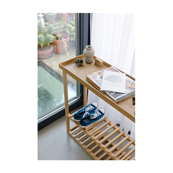 Tammeplaadiga jalatsiriiul/salongilaud Hello - Wireworks-image-3