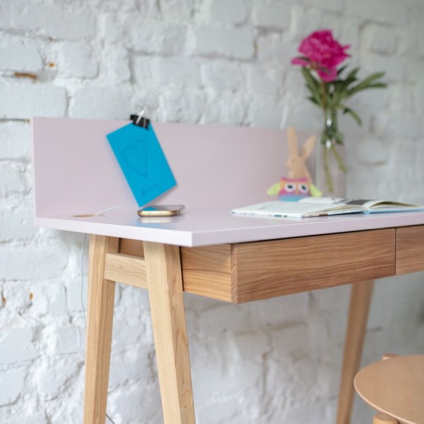 Hall kirjutuslaud tuhkpuust alusega , pikkus 85 cm Luka - Ragaba-image-2