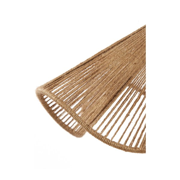 Puiduvärvi rippvalgusti džuudist varjuga ø 48 cm Fodara - Light & Living-image-1