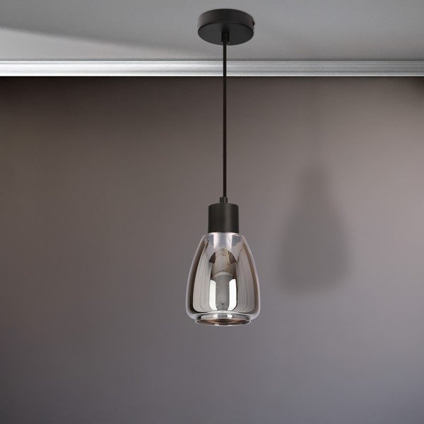 Must rippvalgusti klaasist varjuga ø 12 cm Moldo - Candellux Lighting-image-4
