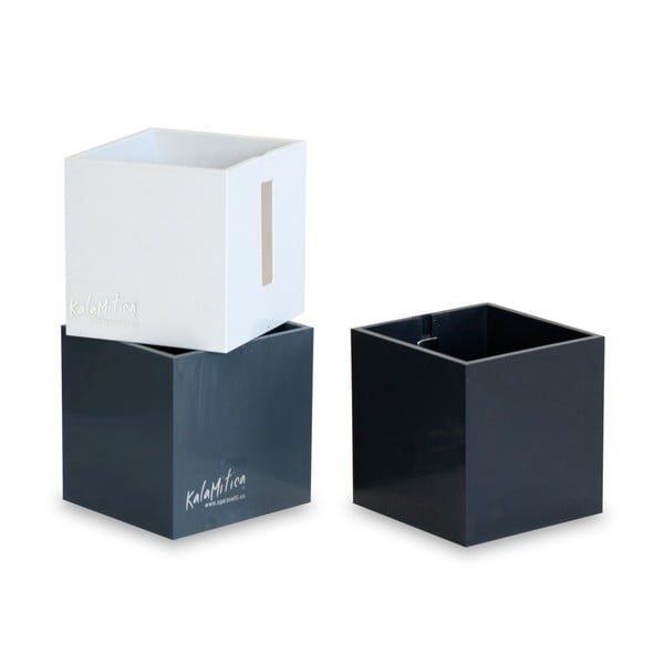 Set 3ks magnetických květináčů Cube Black, střední