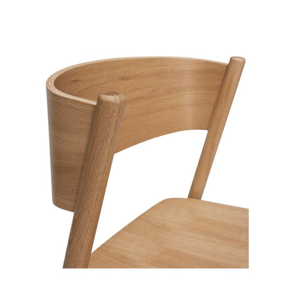 Tammepuidust naturaalset värvi baaritool (istme kõrgus 75 cm) Oblique - Hübsch-image-4