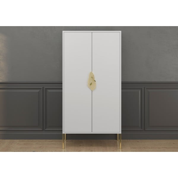 Valge riidekapp 80x160 cm Merlin - Skandica-image-4