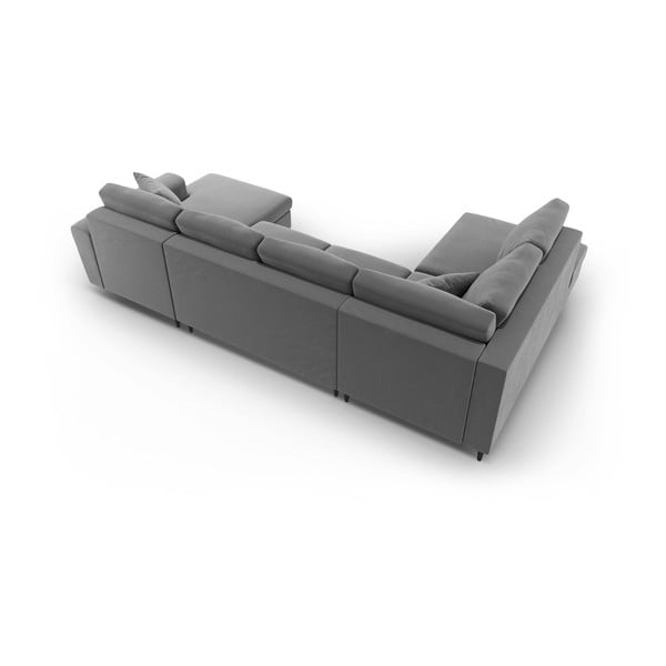 Helehall sametist panipaigaga nurgadiivanvoodi (vasak nurk/"U"-kujuline) Kyoto - Cosmopolitan Design-image-4