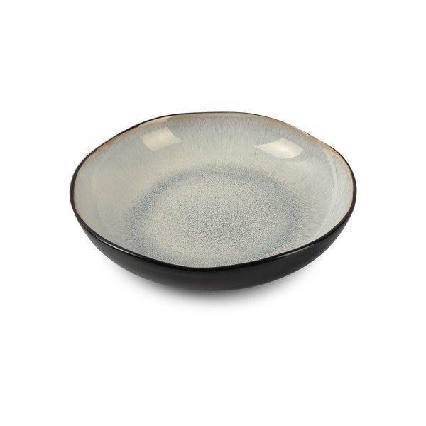Must/beež kivikeraamiline sügav taldrik ø 22,5 cm Lunar - Salt&Pepper-image-2