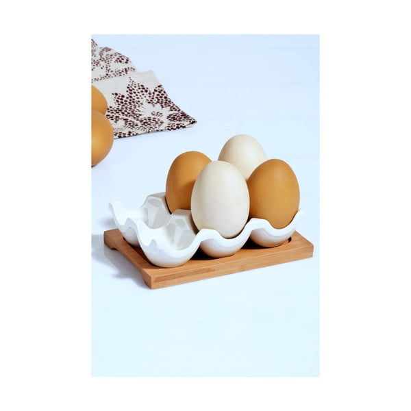 Porcelánový stojan na vajíčka Kosova, 10,5 x 15 x 4 cm