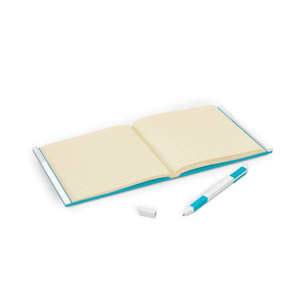 Türkiissinine ruudukujuline märkmik geelpliiatsiga , 15,9 x 15,9 cm - LEGO®-image-1