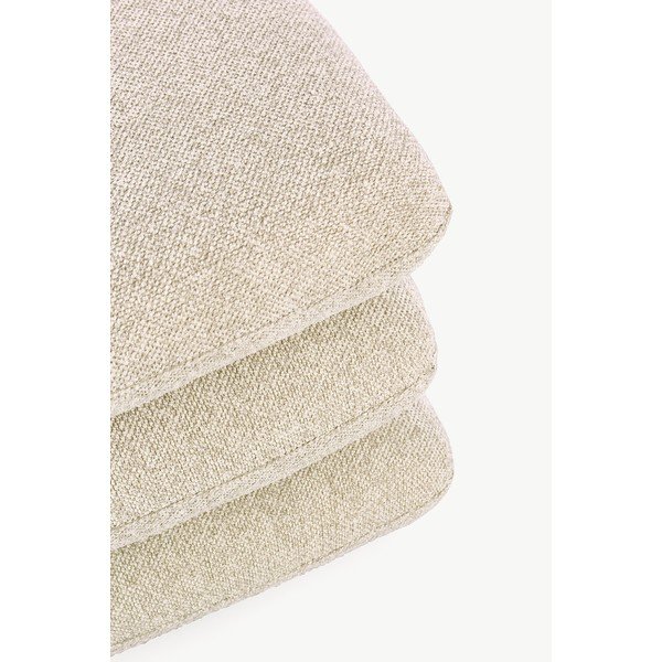Bouclé kangast beež pouf Antara - Bizzotto-image-4