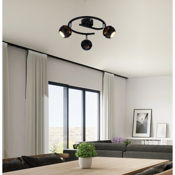 Must-kuldne metallist varjuga  laevalgusti 38x38 cm Boni - Candellux Lighting-image-1