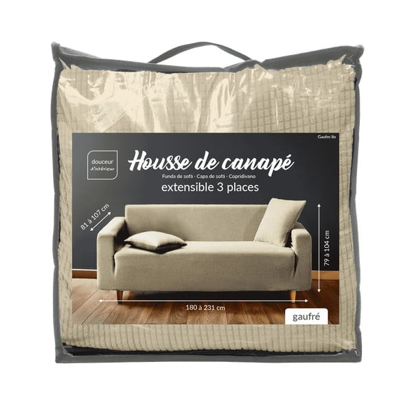 Pruun 3-kohalise diivani kate Sacha - douceur d'intérieur-image-3