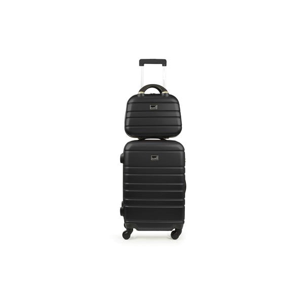 Černý cestovní kufr s příručním zavazadlem Blue Star Manhattan, 49 l
