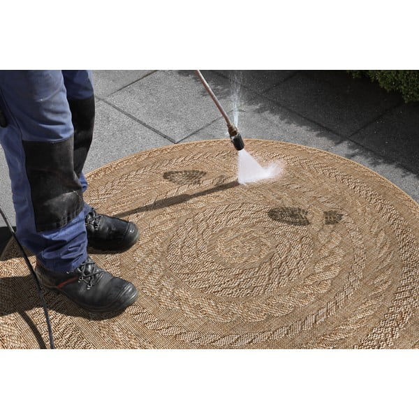 Beež õuevaip , Ø 160 cm Almendro - NORTHRUGS-image-2