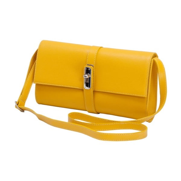 Žlutá kožená kabelka Andrea Cardone 1040