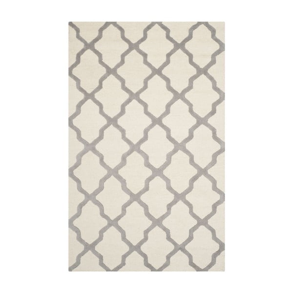 Bílošedý vlněný koberec Safavieh Ava 152 x 243 cm
