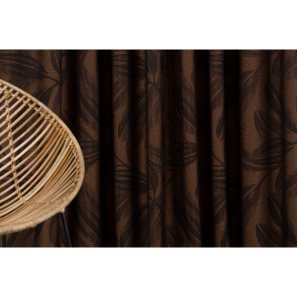 Tumepruun kardin 210x245 cm Nydia - Mendola Fabrics-image-1