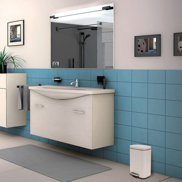 Mattvalge terasest prügikast 5 l Akira - Spirella-image-1