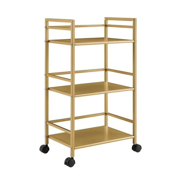 Metallist serveerimislaud kuldsetel ratastel 29x43 cm Helix - Novogratz-image-3