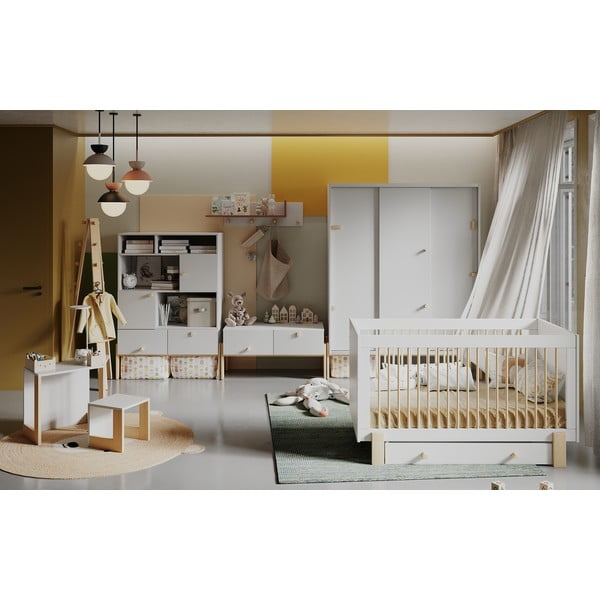 Helehall lastevoodi all olev sahtli 70x140 cm Cube - Pinio-image-2