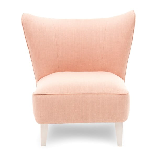 Světle růžové křeslo se světlými nohami Vivonita Sandy-image-1