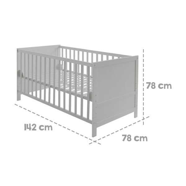 Helehall võrevoodi 70x140 cm - Roba-image-4