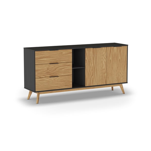 Must/füüsiline madal männi kapp 165x80 cm Lavis - Marckeric-image-3