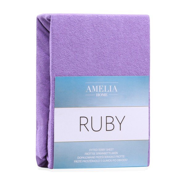Lilla elastne lina lina kõrge puuvillasisaldusega , 120/140 x 200 cm Ruby - AmeliaHome-image-2